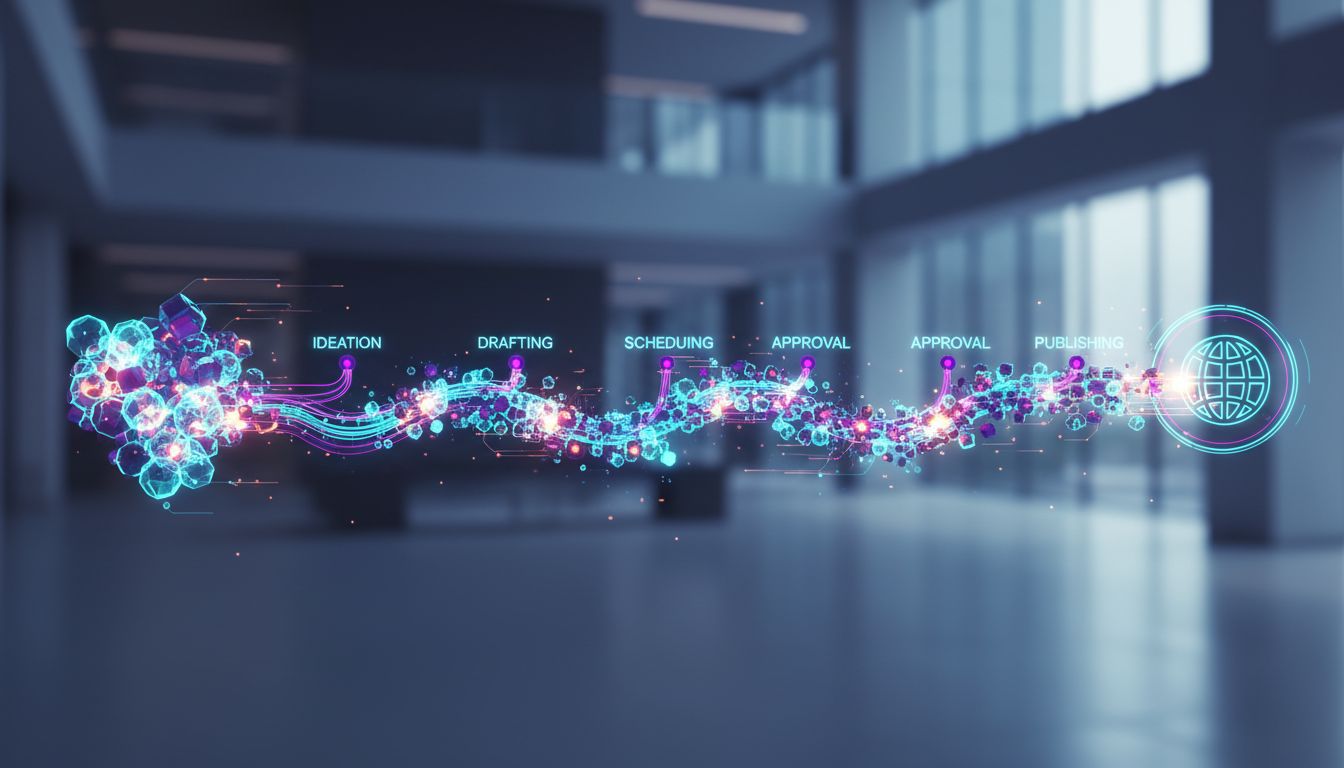 Futuristic Data Workflow Visualization