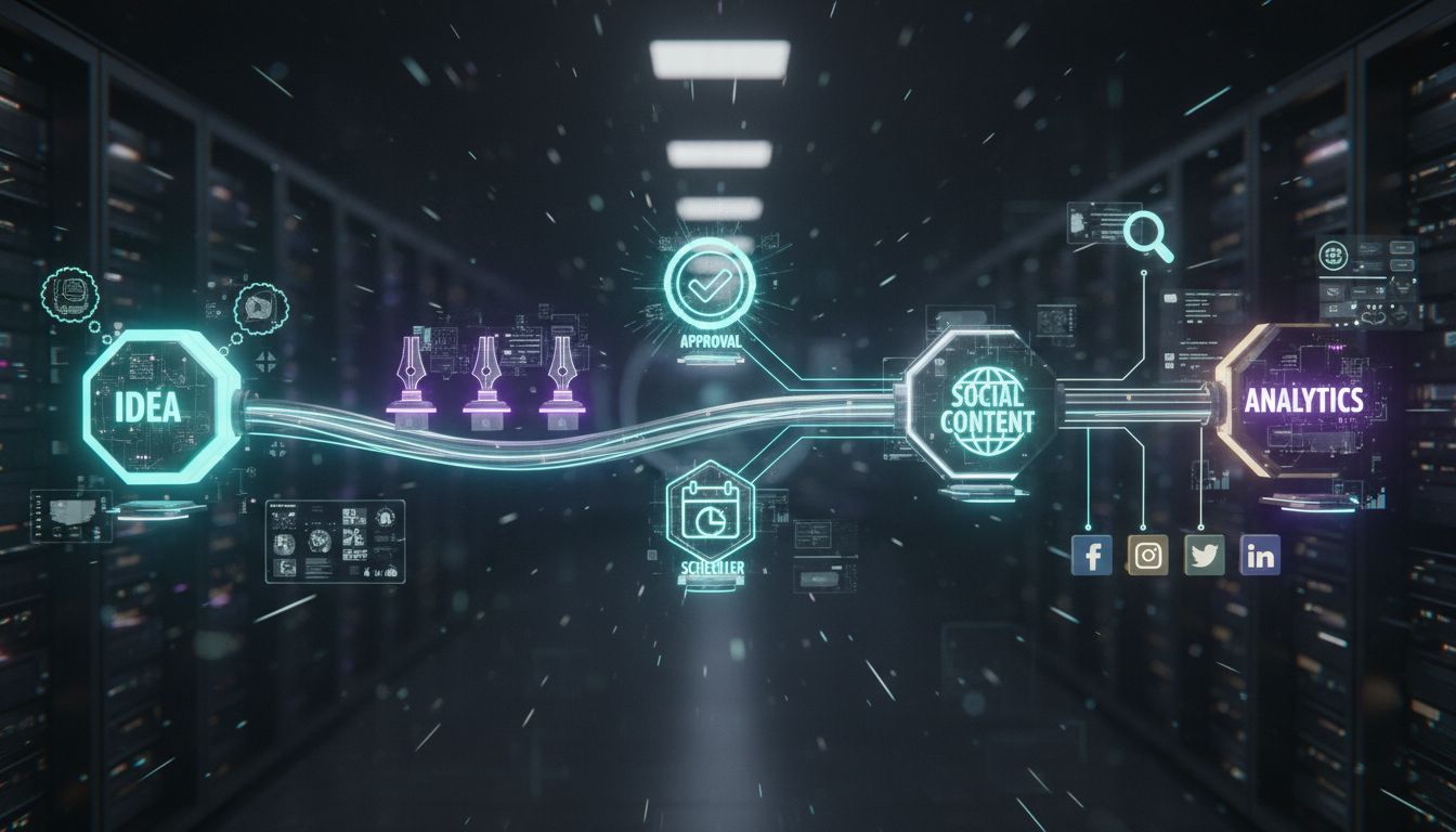 Futuristic Content Pipeline Flow