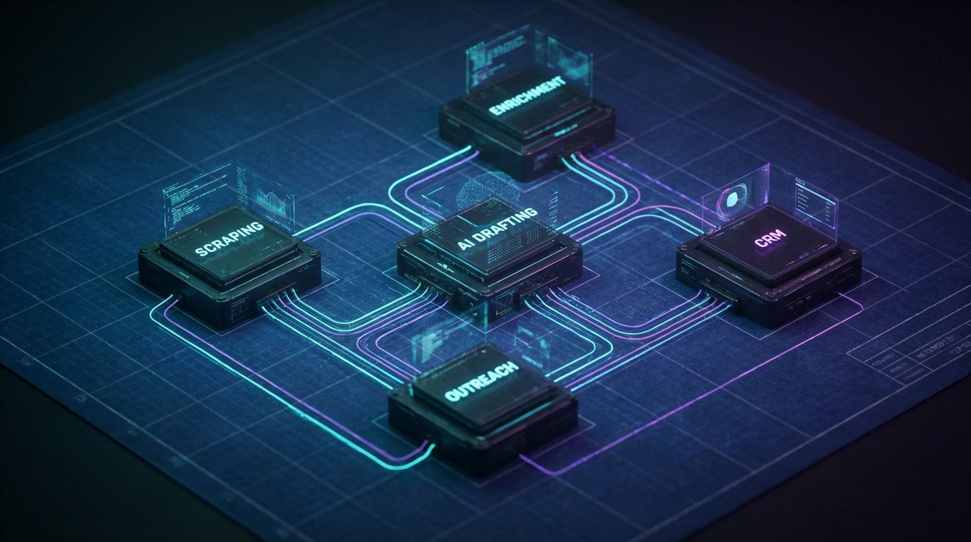 Futuristic B2B System Blueprint