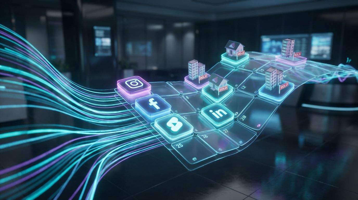 Futuristic Social Media Grid