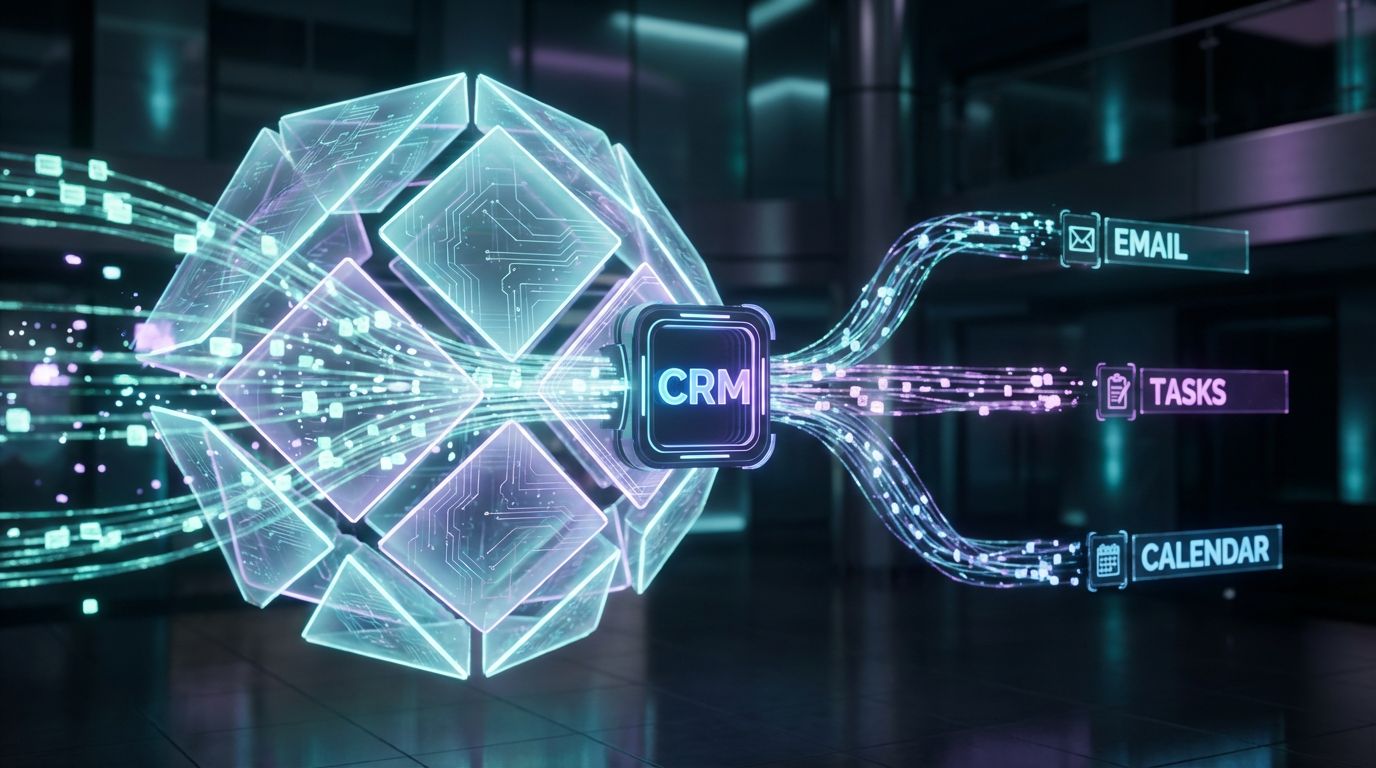 Futuristic CRM hub