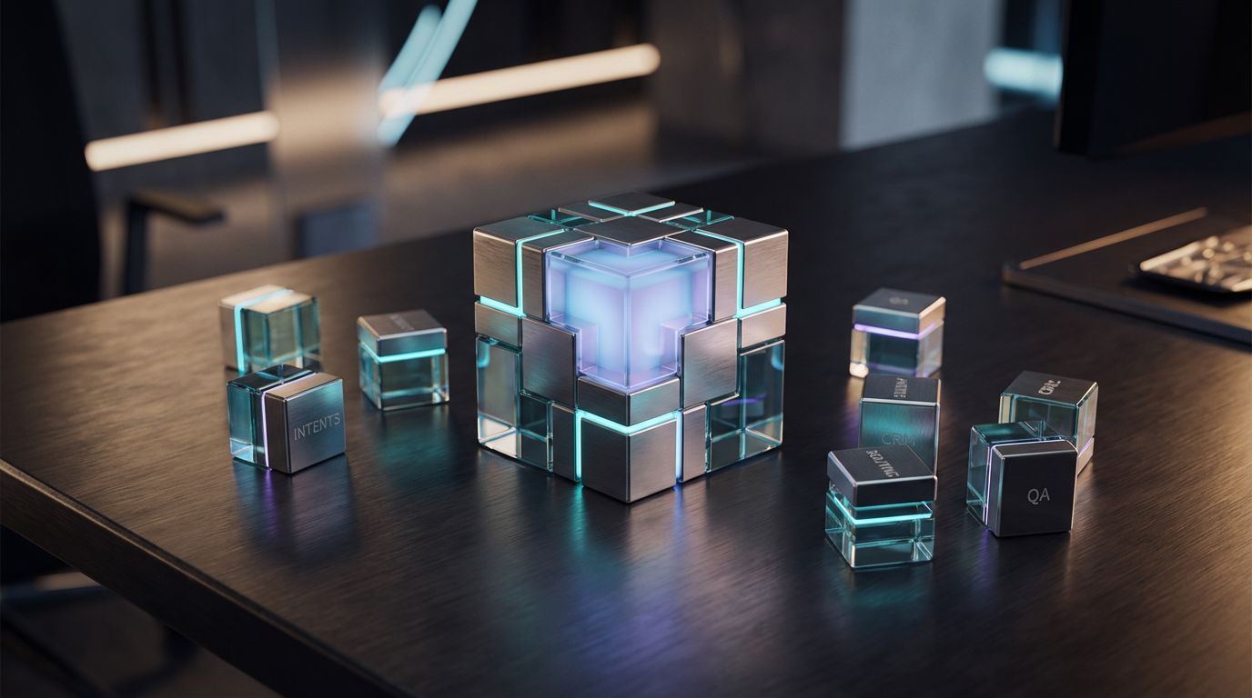 Futuristic tech cube