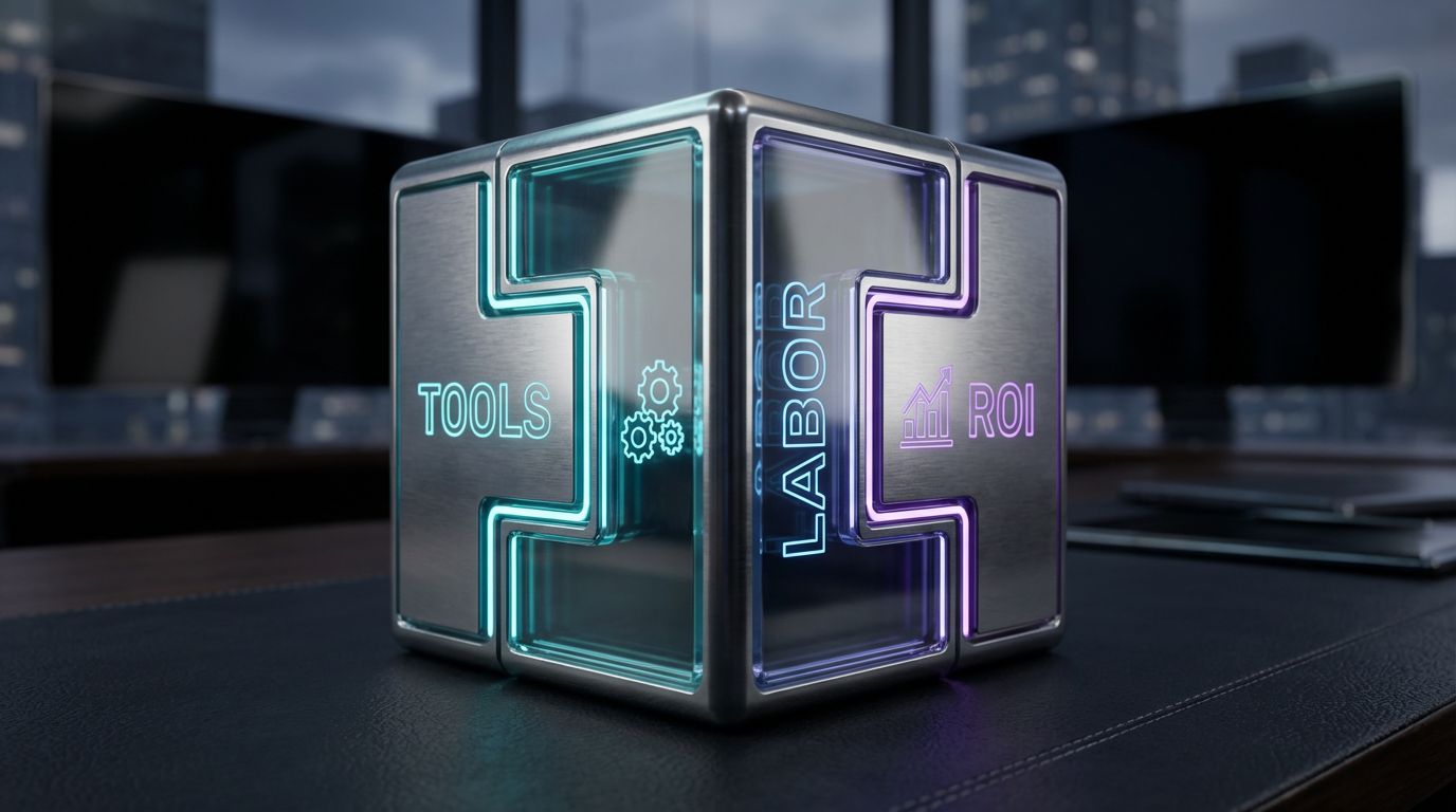 Futuristic cube showcase