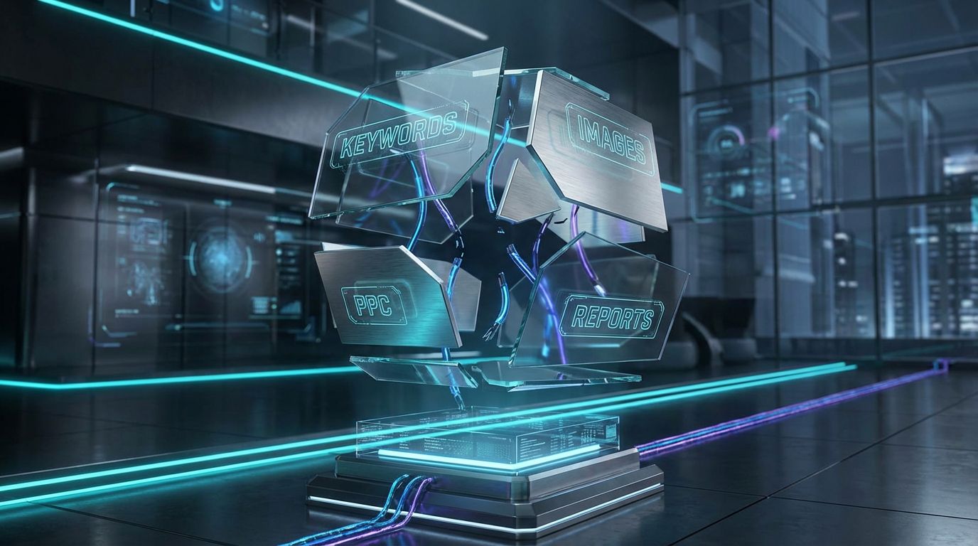 Futuristic glass panels