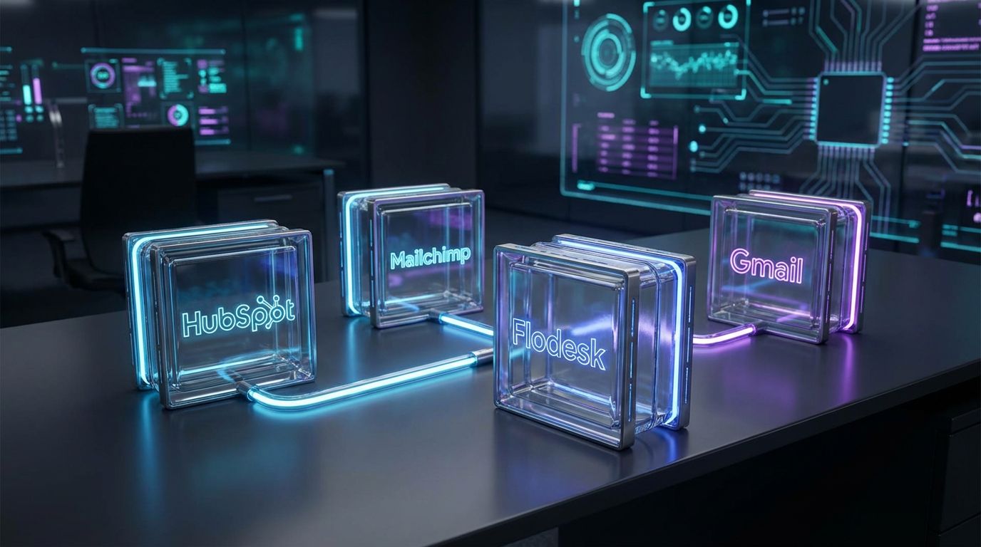 Futuristic email CRM stack