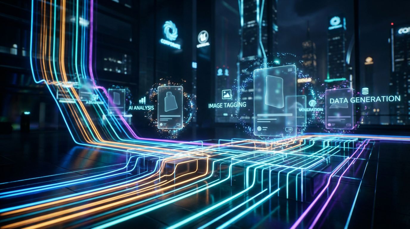 Futuristic AI product imagery