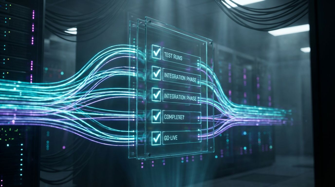 Futuristic checklist glow