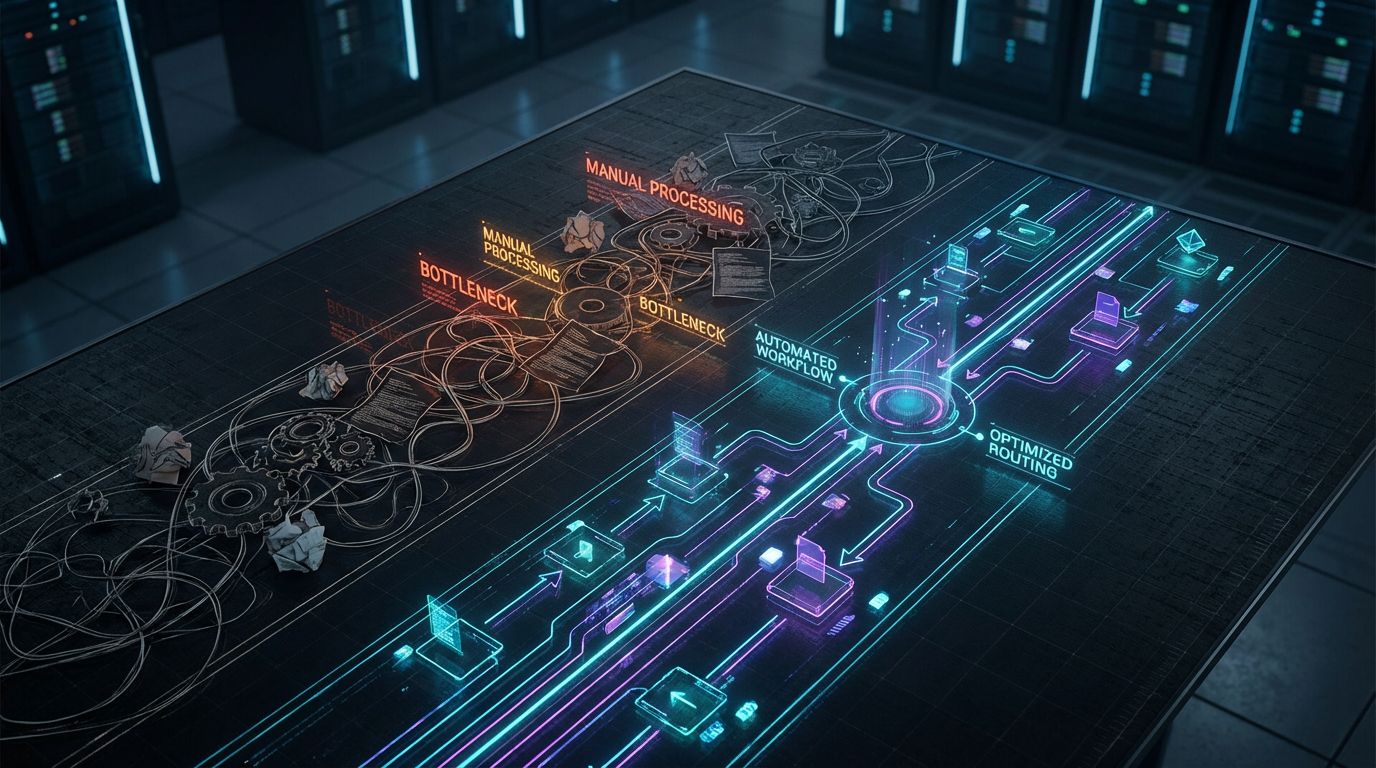 Futuristic Workflow Lanes