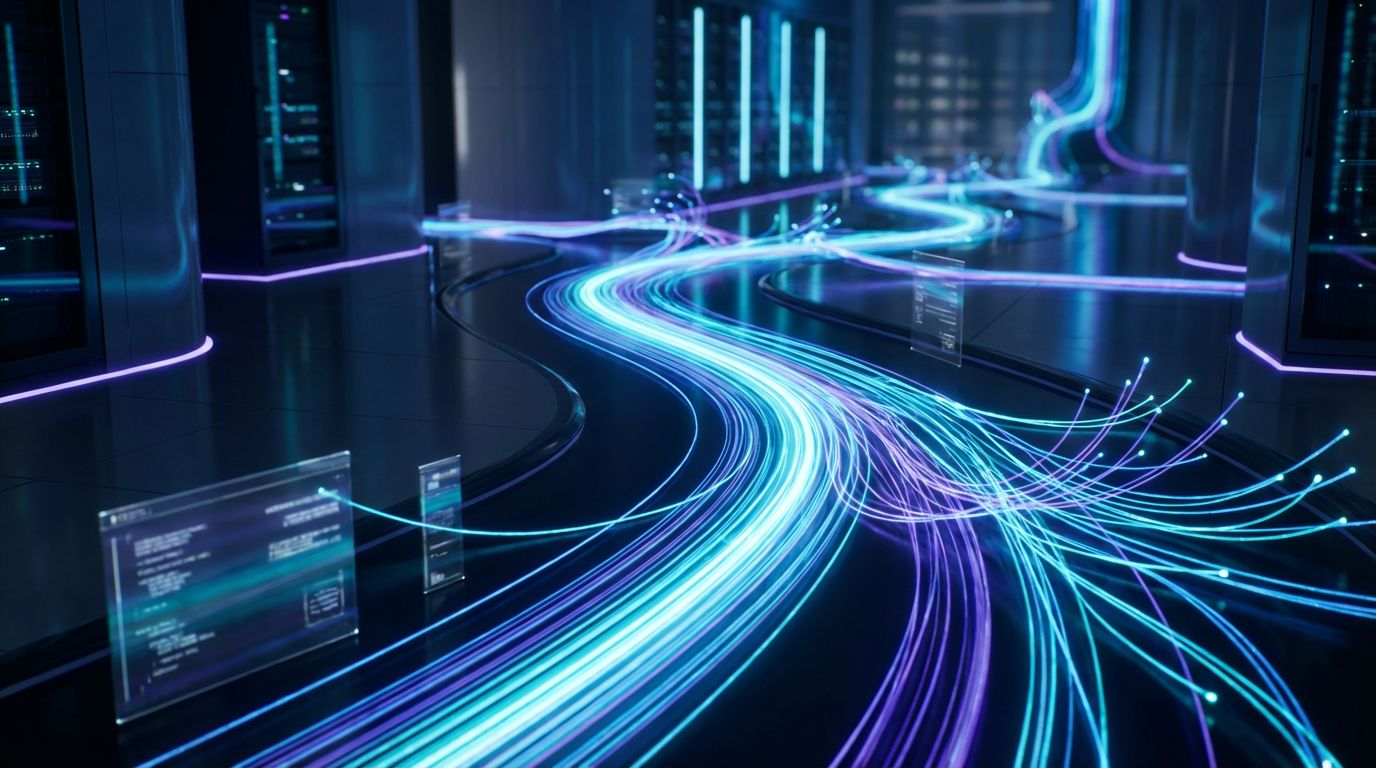 Bioluminescent data flow