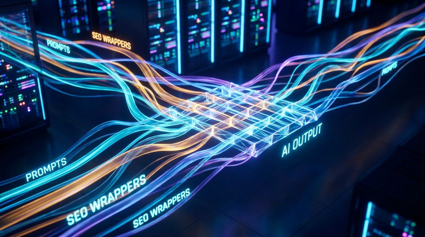 Futuristic digital ribbons