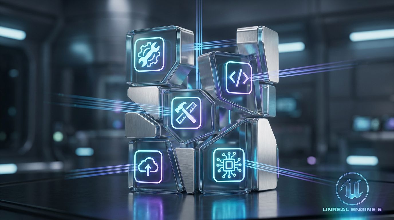 Futuristic app blocks