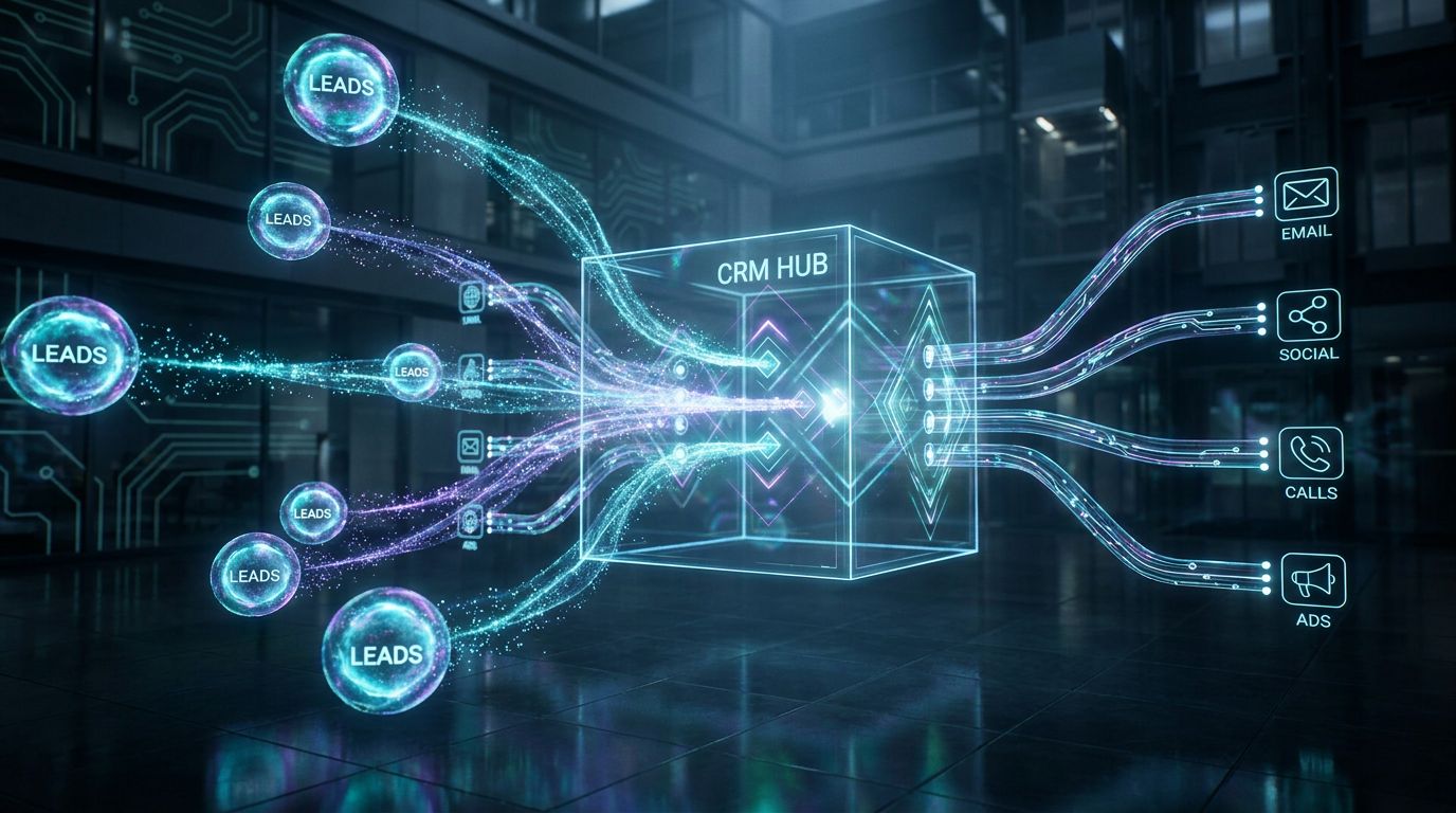 Futuristic CRM Visualization